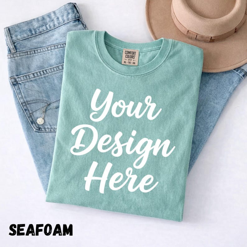 30 Comfort Colors 1717 Inspired Mockup Bundle, T-Shirt Mockup Bundle, Folded Shirt Mockup, Garment Dyed Mockup, Etsy Shirt Mockup image 7