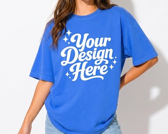 80+ Comfort Colors 1717 Inspired Mockup Bundle | Oversized T Shirt Mockup PNG | Vintage Washed Tee | POD Mockups | Etsy Shirt Mockup