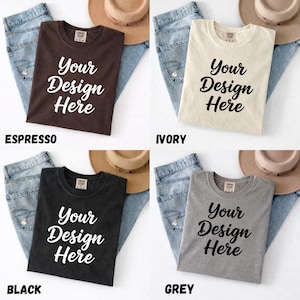 30 Comfort Colors 1717 Inspired Mockup Bundle, T-Shirt Mockup Bundle, Folded Shirt Mockup, Garment Dyed Mockup, Etsy Shirt Mockup image 3