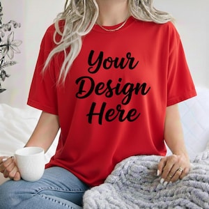 Paquete de maquetas inspiradas en Comfort Colors 1717 / 30 maquetas de camisetas / Colores neutros de moda / Ropa para impresión bajo demanda / Descarga digital imagen 6