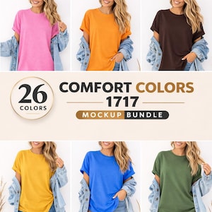 Comfort Colors 1717 Mockup Bundle, C1717 T Shirt Mockup, Comfort Colors Mockup, 26 Colors Shirt Mockup, POD Shirt Mockup, Etsy Mockup