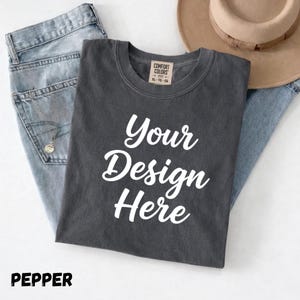 30 Comfort Colors 1717 Inspired Mockup Bundle, T-Shirt Mockup Bundle, Folded Shirt Mockup, Garment Dyed Mockup, Etsy Shirt Mockup image 5