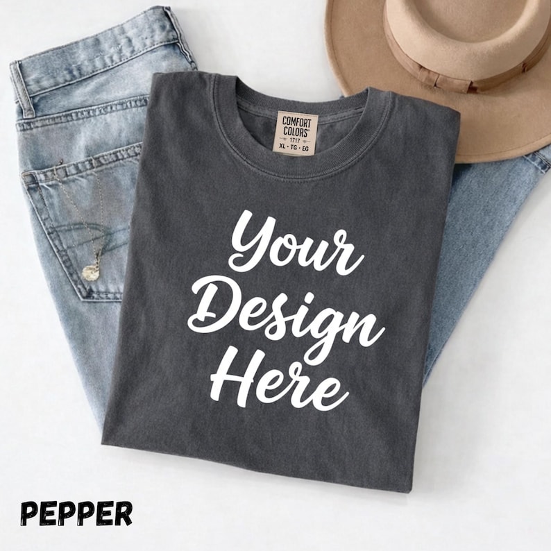 30 Comfort Colors 1717 Inspired Mockup Bundle, T-Shirt Mockup Bundle, Folded Shirt Mockup, Garment Dyed Mockup, Etsy Shirt Mockup image 5
