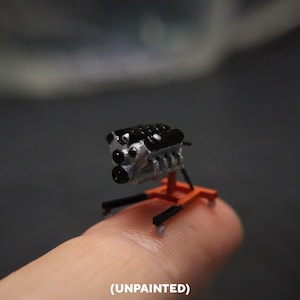 1/64 Scale V8 Engine Model | Resin Printed Diecast Accessory for Custom Builds