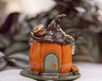 Pumpkin Book Fairy House