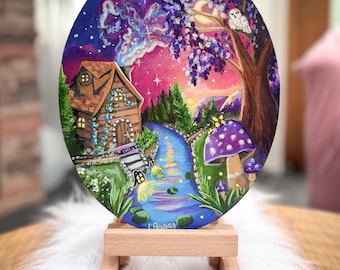 Twilight Cottage Original Painting
