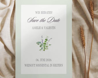 Minimalist Save the Date Template | Elegant Customizable Canva Template | Digital Wedding Invitation | Wedding Save the Date Card