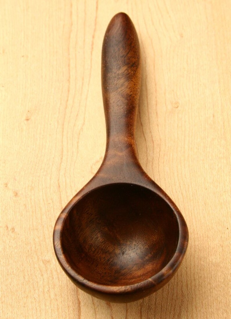 Tablespoon Measuring spoon Coffee scoop 1 Tbs Hand carved in black walnut wood
