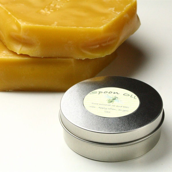 Beeswax and mineral oil spoon and cutting board treatment