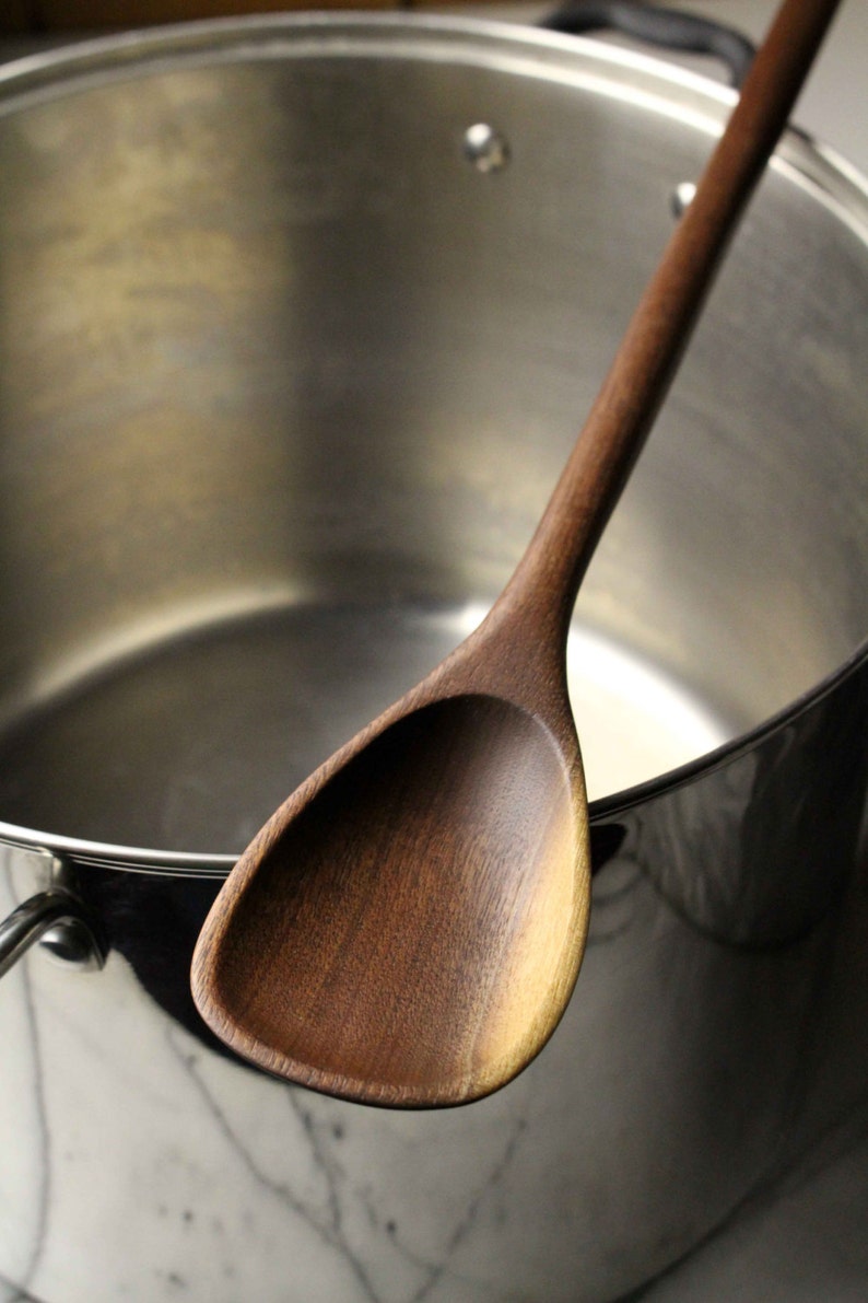 Wooden roux spoon long handled kitchen utensil 20 inches of Etsy