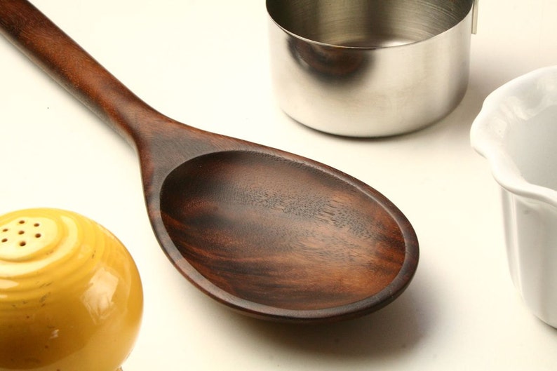 Big manly wooden spoon kitchen utensil carved from Walnut wood image 1