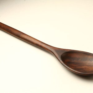 Big manly wooden spoon kitchen utensil carved from Walnut wood image 5