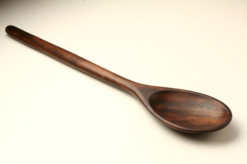 Big manly wooden spoon kitchen utensil carved from Walnut wood image 5