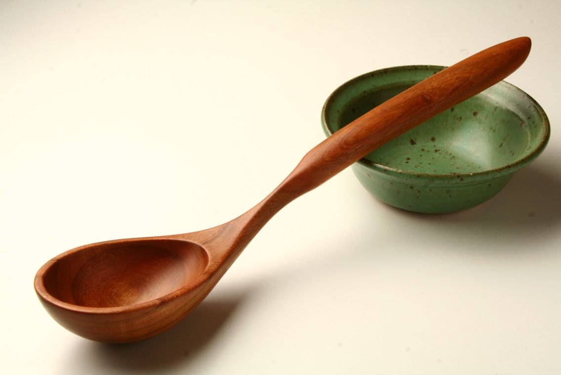Large Wooden Ladle Spoon for Serving Stew and Chili Etsy