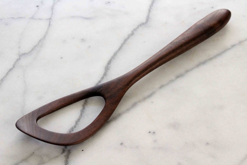 Walnut wood wooden risotto spoon stirring utensil for making Etsy