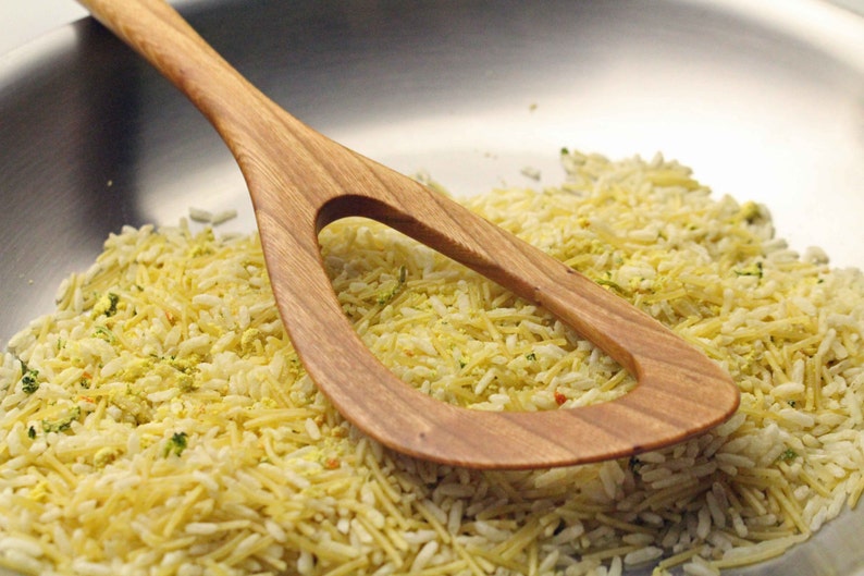 Cherry Wood Wooden Risotto Spoon Stirring Utensil for Making Etsy