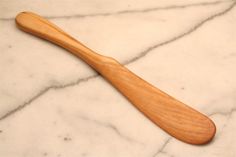 Wooden butter knife and soft cheeses handmade from Cherry Etsy