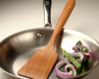 wooden utensil spatula for flipping made out of Cherry , Walnut , Maple wood