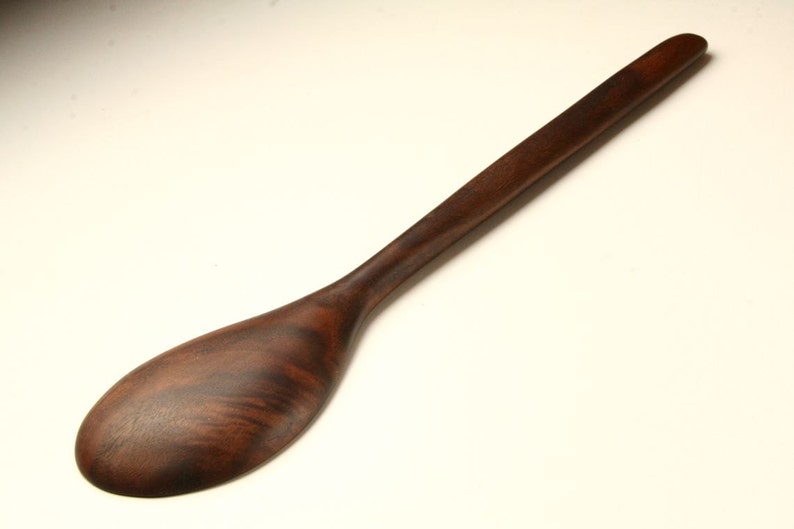 Big manly wooden spoon kitchen utensil carved from Walnut wood image 7