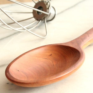 Heavy duty hand made wooden spoon for mixing