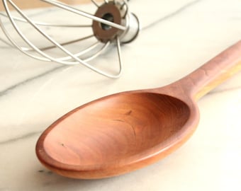 Heavy duty hand made wooden spoon for mixing