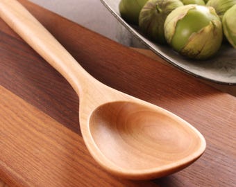 14 and 12 inch handmade wooden treenware spoon for all kinds of jobs in the kitchen