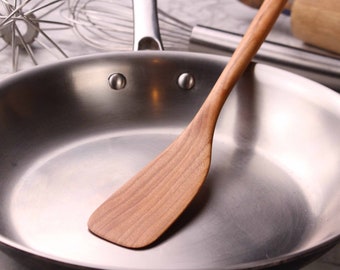 Right handed handmade treenware spatula thingy carved from Cherry wood