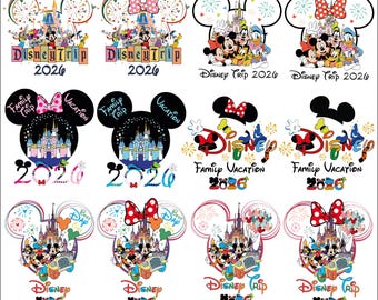 Disneyland SVG PNG BUNDLE,Family Trip Png,Spring Break 2026 Svg  Family Vacation 2026,Magical Kingdom,Mouse Head Design,Holiday Trip Svg Png