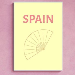 Spain Abanico Poster – Colorful Travel Wall Art – Printable Spanish Decor - Digital Download