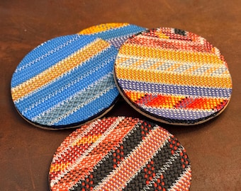 Upcycled Climbing Rope Coasters | Rock Climbing Gift | Sustainable Outdoor Home Decor