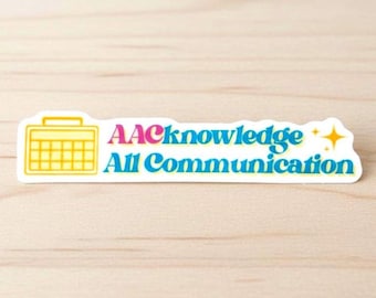 AACklook Aufkleber | Logopädie-Vinyl-Aufkleber | AAC Awareness Sticker für SLPs, Lehrer & Betreuer
