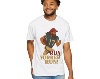 Run Forrest Run Buffalo Bills Mafia Apparel T-Shirt | Funny Motivational Tee with Josh Allen Buffalo NY Sports Jersey, WNY, Unisex