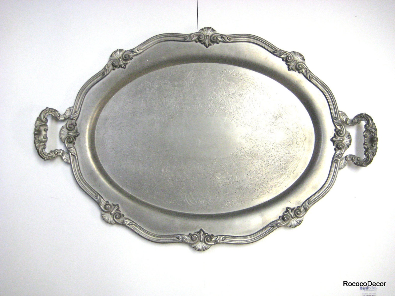Pewter Tray Platter Vintage serving tray Reed and Barton Etsy
