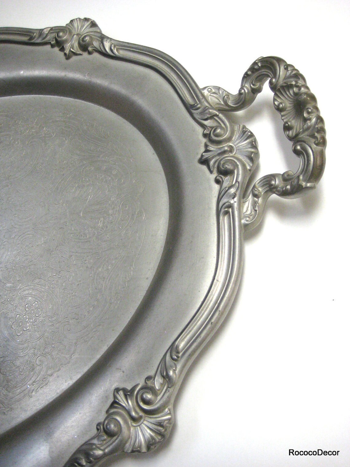 Pewter Tray Platter Vintage serving tray Reed and Barton Etsy