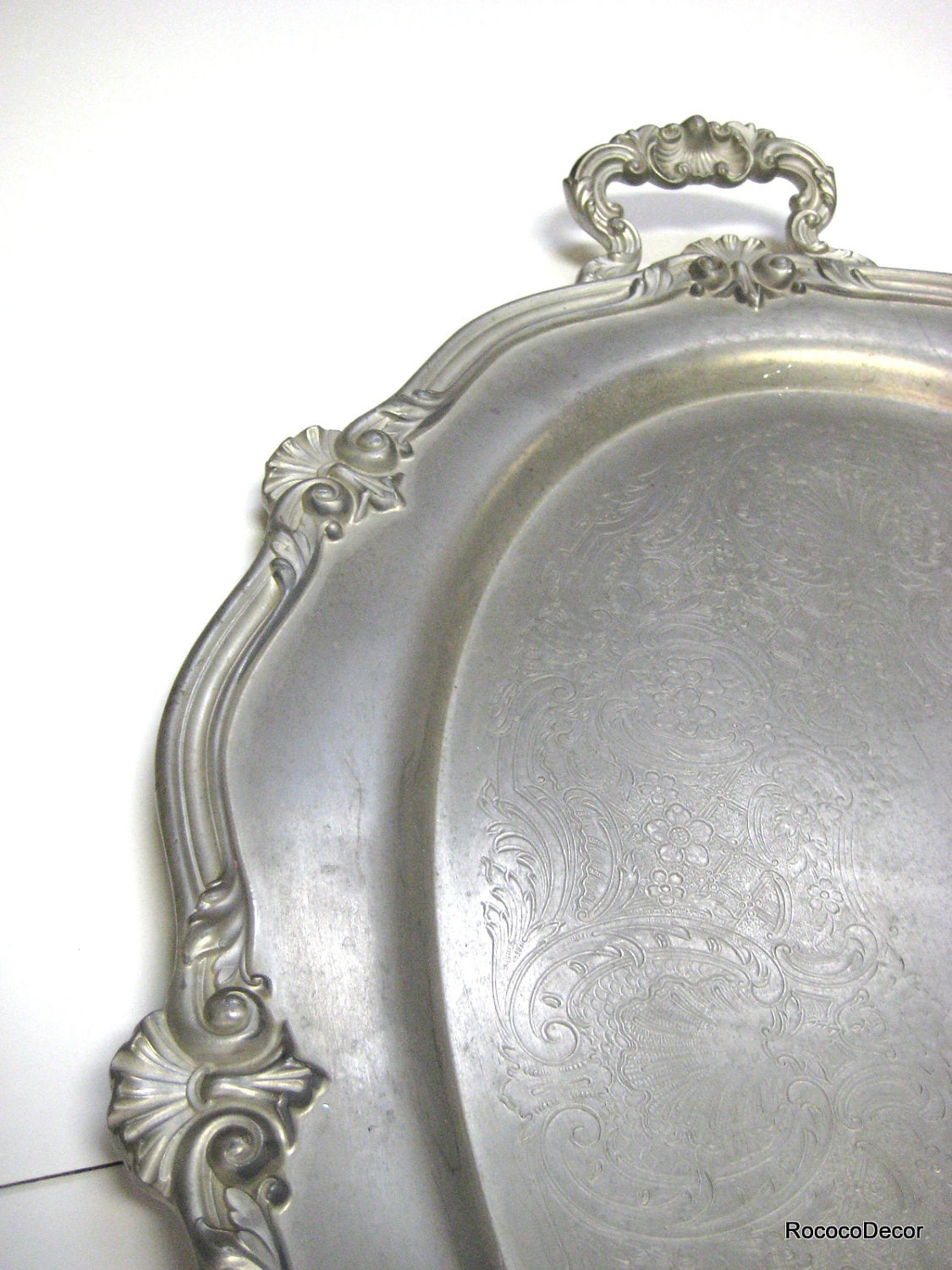 Pewter Tray Platter Vintage serving tray Reed and Barton Etsy