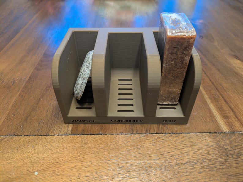 Soporte para pastilla de champú de madera PLA impreso en 3D / Organizador de ducha sin residuos imagen 2