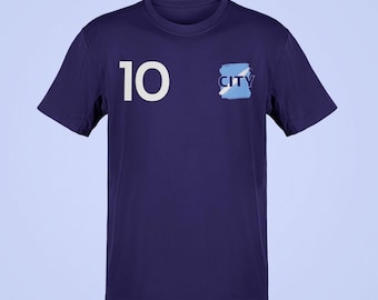 City 10 Soccer Fan T-Shirt Unisex Football Graphic Tee Adult Youth