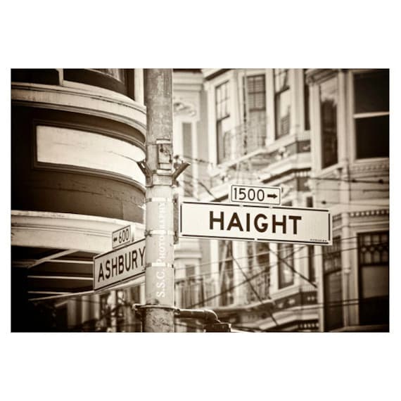 Pastel Home Decor California Street Sign San Francisco Photography Haight Ashbury Fine Art Photography Print Travel Photography