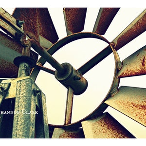 Rusty Windmill Farmhouse Decor Photography Art Print