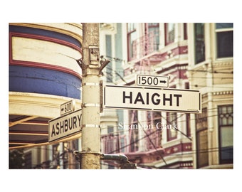 Haight Ashbury Street Signs San Francisco Photography Art Print