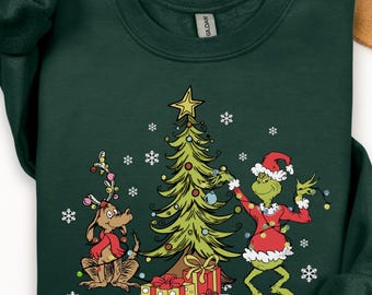 Sudadera con árbol de Navidad del Grinch: un suéter navideño caprichoso