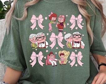 Camiseta de San Valentín de Carl y Ellie con colores cómodos, camiseta de la película Disney Up para el Día de San Valentín