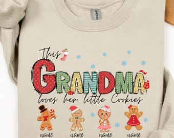 Custom Grandkids Name Grandma Sweatshirt, Christmas Gift