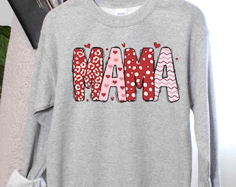 Sudadera de San Valentín para mamá, con estampado de corazones, regalo para mamá