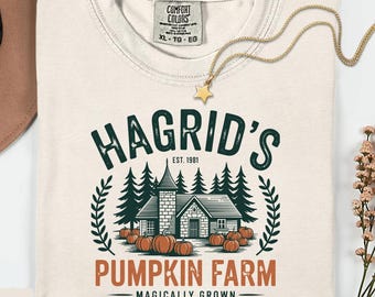 Hagrid's Pumpkin Patch Cotton Sweatshirt: Spooky Fall Thanksgiving Tee