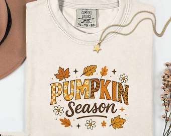Camiseta de calabaza Comfort Colors: camiseta con estampado de otoño