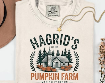 Sudadera de algodón con el parche de calabaza de Hagrid: camiseta espeluznante de Acción de Gracias de otoño