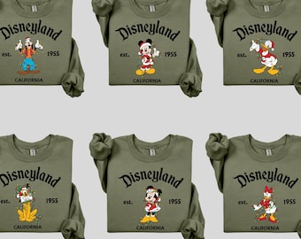 Disneyland Christmas Sweatshirt, Mickey and Friends Est 1955