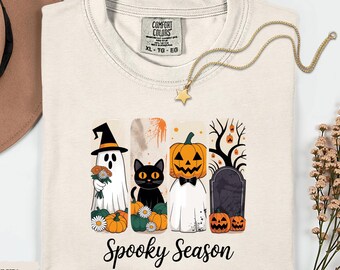 Camiseta gráfica de temporada espeluznante, camiseta de Halloween