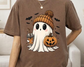 Halloween Ghost Comfort Colors Shirt, Spooky Season Tee